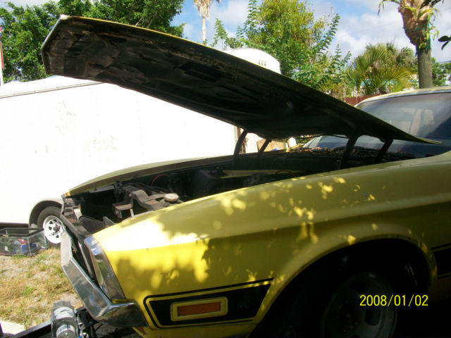 1973 Yellow Ford Mustang Mach 1