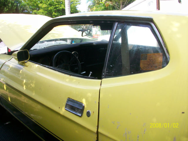 1973 Yellow Ford Mustang Mach 1
