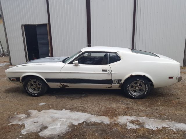1973 White Ford Mustang Fastback