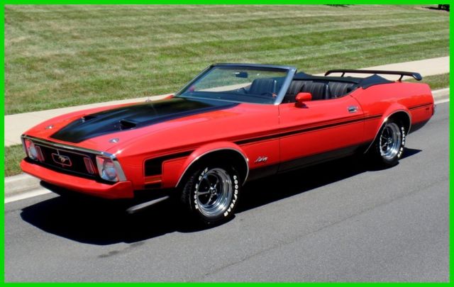 1973 Red Ford Mustang Convertible