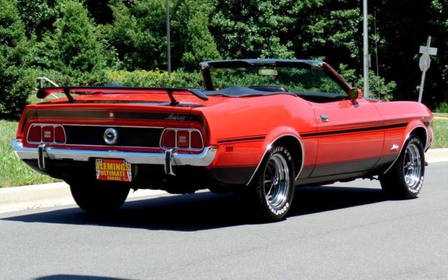1973 Red Ford Mustang Convertible