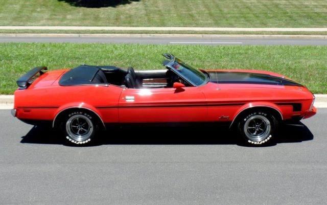 1973 Red Ford Mustang Convertible