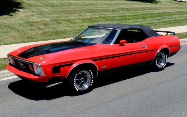 1973 Red Ford Mustang Convertible