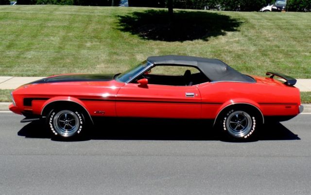 1973 Red Ford Mustang Convertible