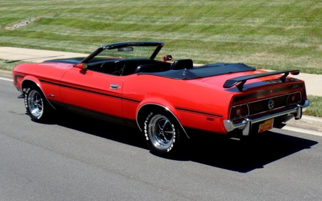 1973 Red Ford Mustang Convertible