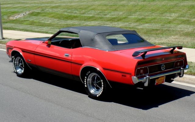 1973 Red Ford Mustang Convertible