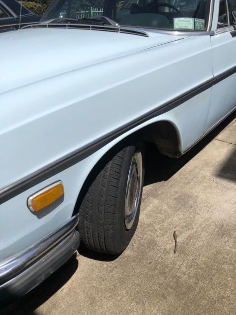 1973 Blue Mercedes-Benz 200-Series Sedan