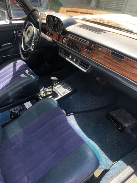 1973 Blue Mercedes-Benz 200-Series Sedan