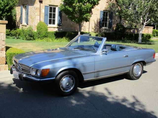 1973 Blue Mercedes-Benz SL-Class Convertible