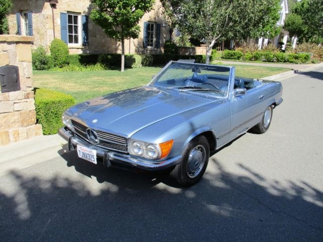 1973 Blue Mercedes-Benz SL-Class Convertible