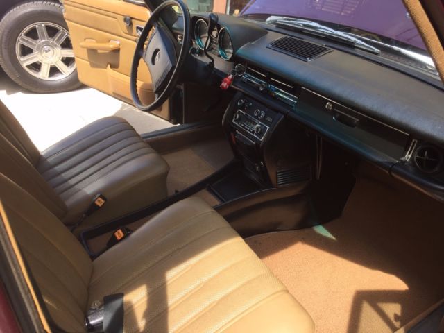 1973 Burgundy Mercedes-Benz 200-Series Sedan