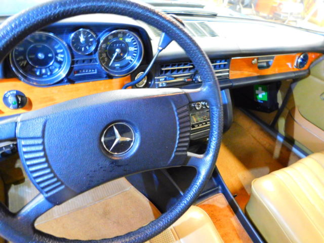 1973 Blue Mercedes-Benz 200-Series Sedan