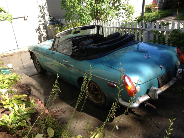1973 Teal MG MGB Convertible