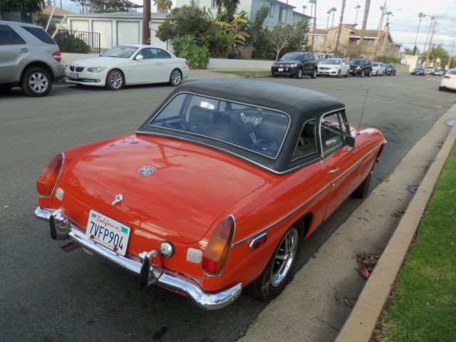 1973 orange MG MGB roadster