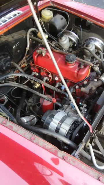 1973 Red MG MGB Convertible