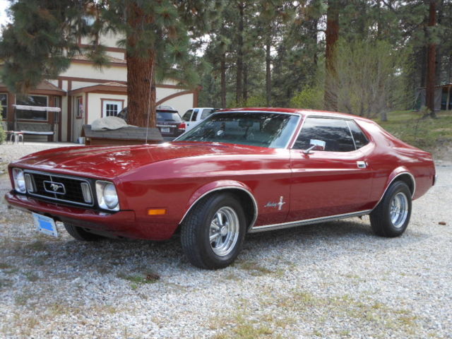 1973 Red Ford Mustang