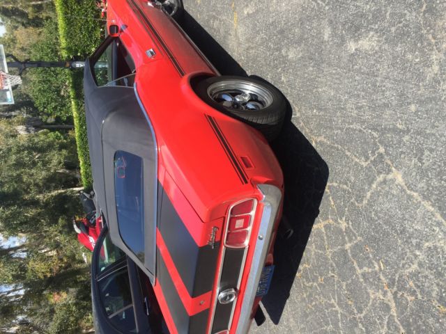 1973 red Ford Mustang Convertible