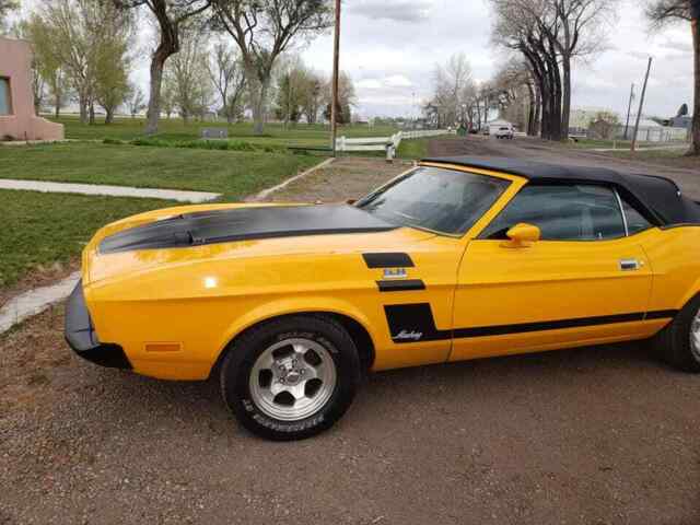 1973 Yellow Ford Mustang Convertible