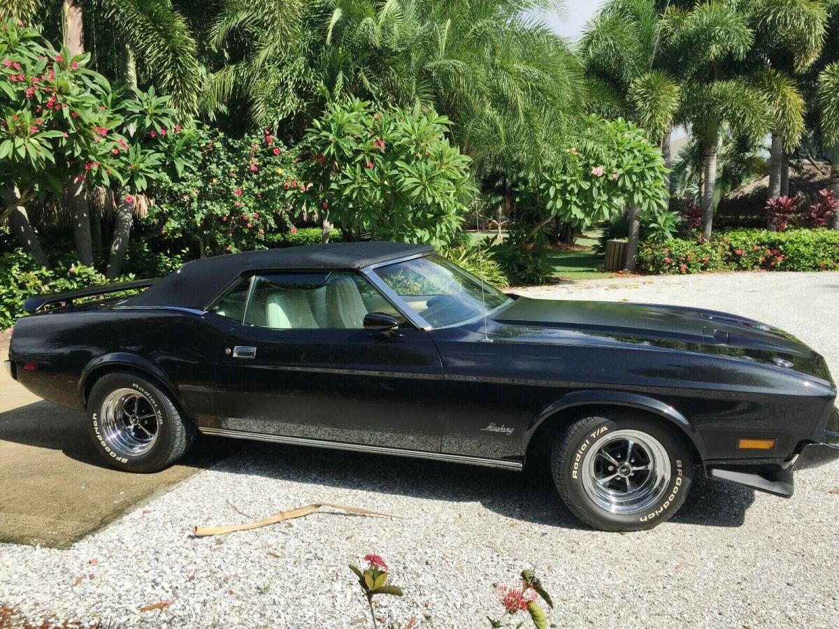 1973 Black Ford Mustang Convertible