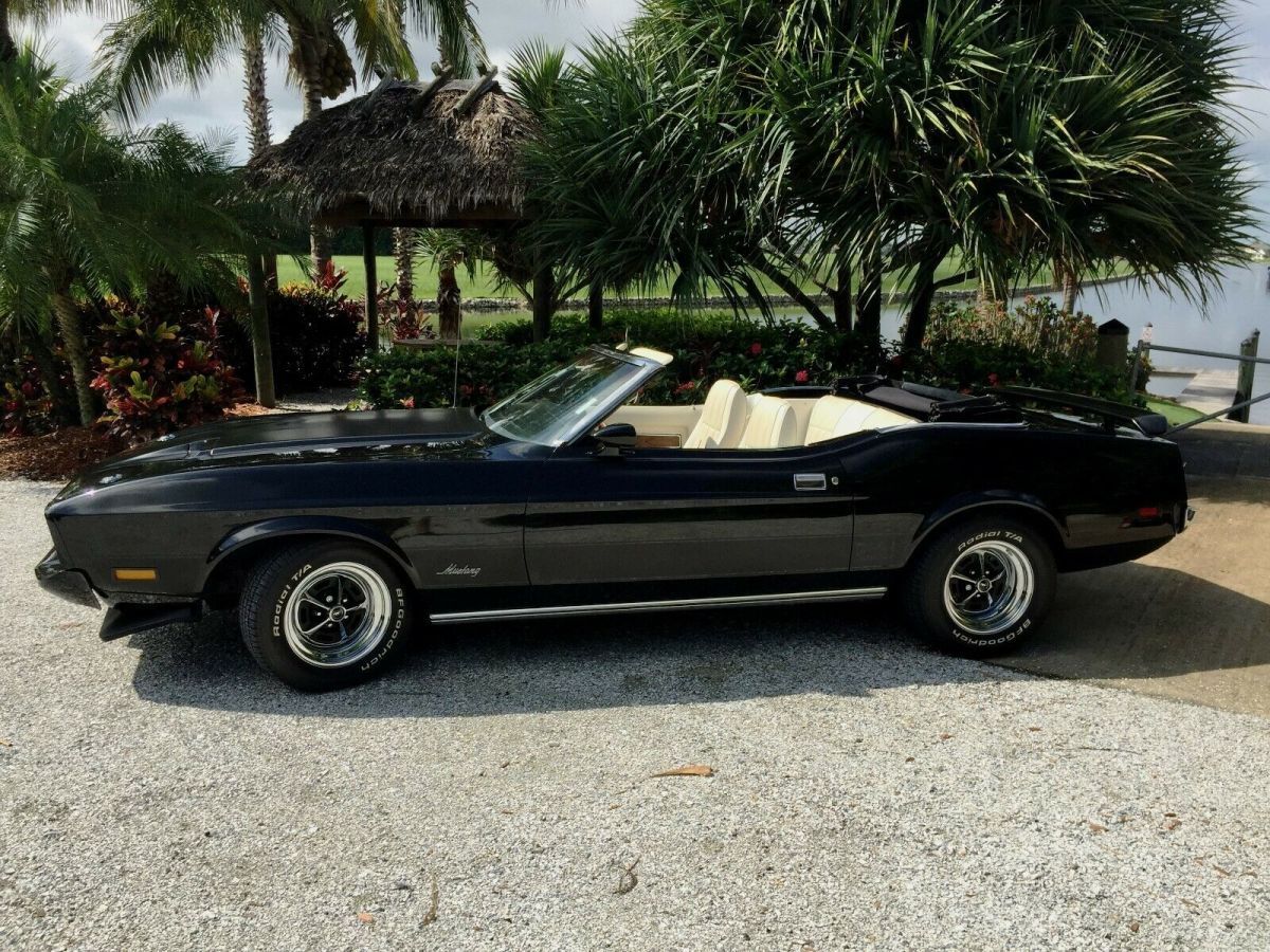 1973 Black Ford Mustang Convertible