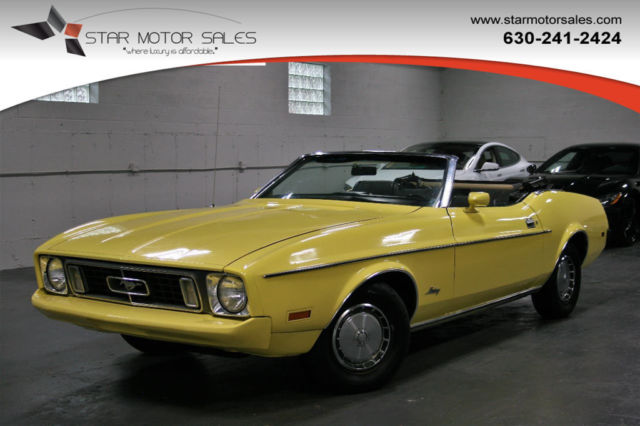 1973 Yellow Ford Mustang Convertible