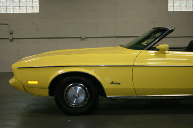 1973 Yellow Ford Mustang Convertible