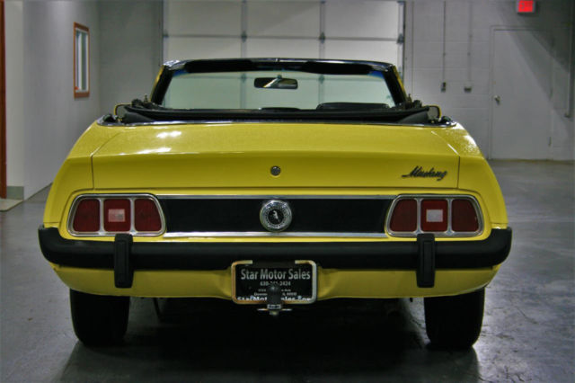 1973 Yellow Ford Mustang Convertible