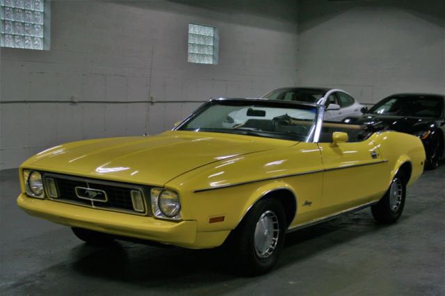 1973 Yellow Ford Mustang Convertible