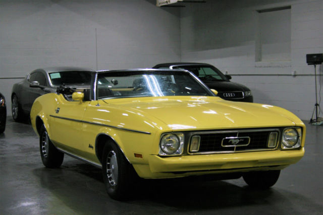 1973 Yellow Ford Mustang Convertible