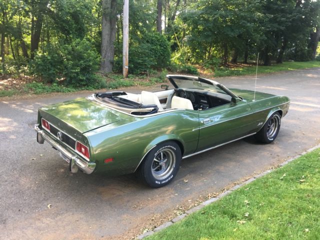 1973 Green Ford Mustang Convertible