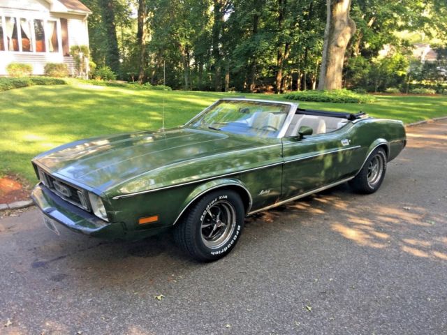 1973 Green Ford Mustang Convertible