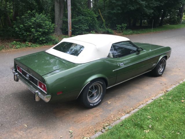 1973 Green Ford Mustang Convertible