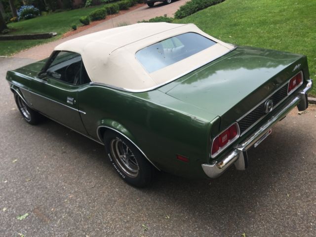 1973 Green Ford Mustang Convertible