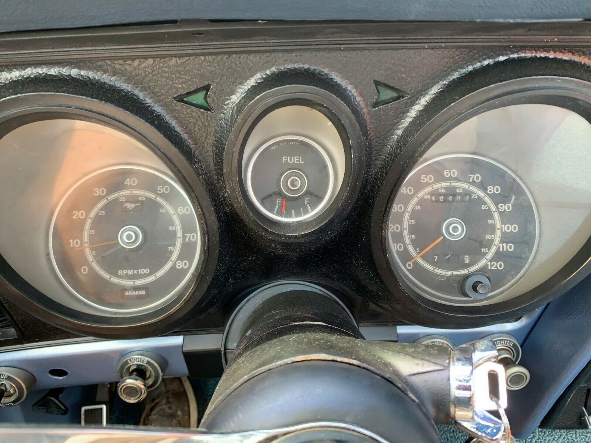 1973 Blue Ford Mustang Convertible