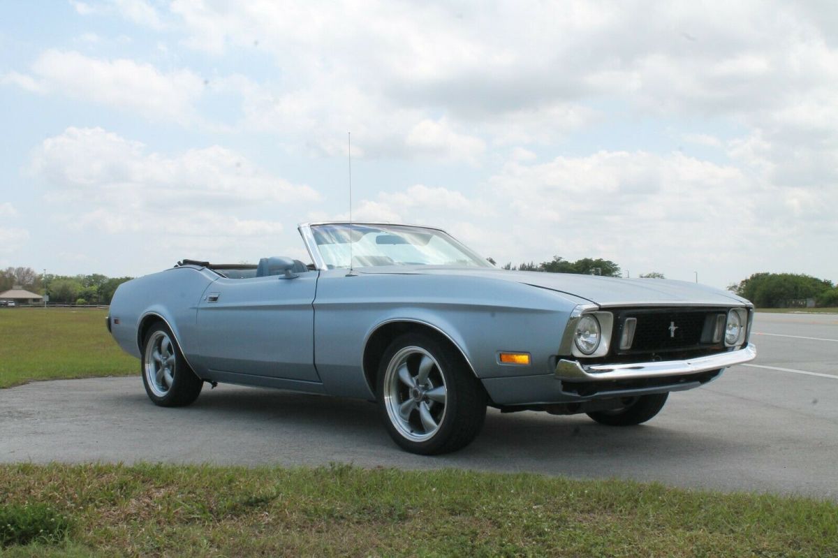 1973 Blue Ford Mustang Convertible