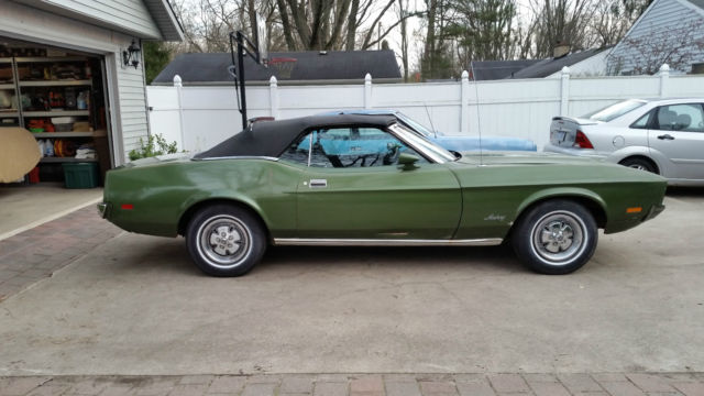 1973 Green Ford Mustang Convertible