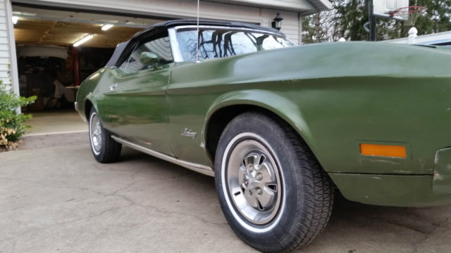 1973 Green Ford Mustang Convertible