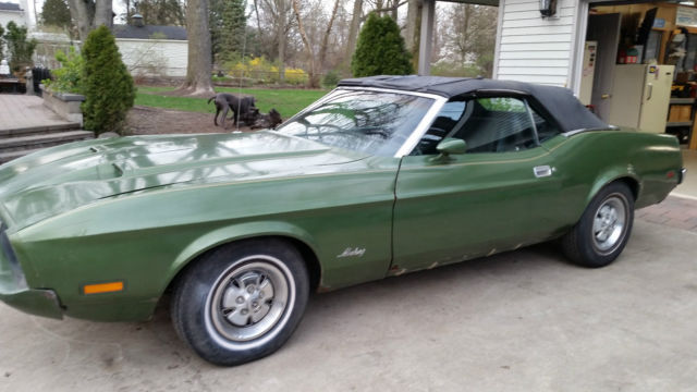 1973 Green Ford Mustang Convertible
