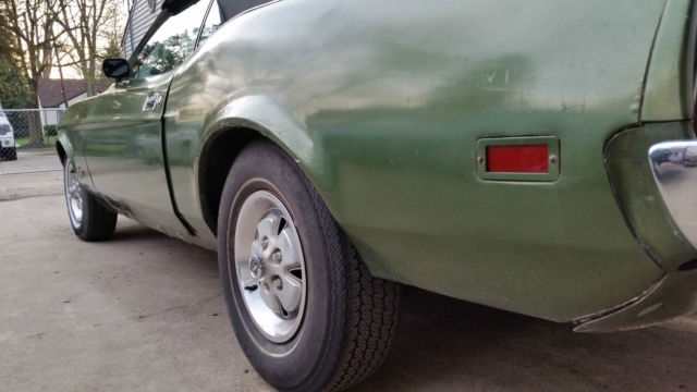 1973 Green Ford Mustang Convertible