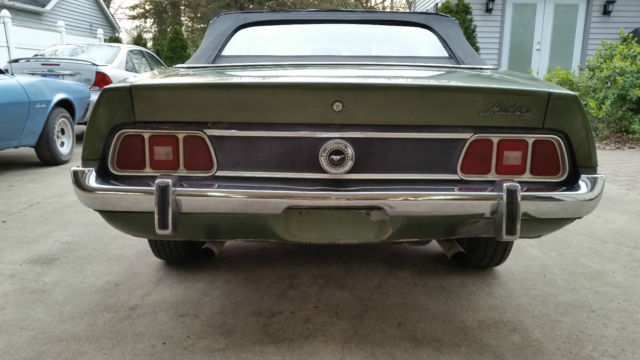 1973 Green Ford Mustang Convertible