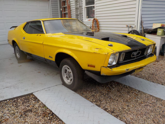 1973 Yellow Ford Mustang Fastback