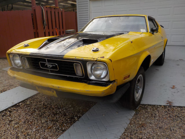 1973 Yellow Ford Mustang Fastback