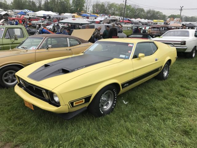 1973 Yellow Ford Mustang Fastback