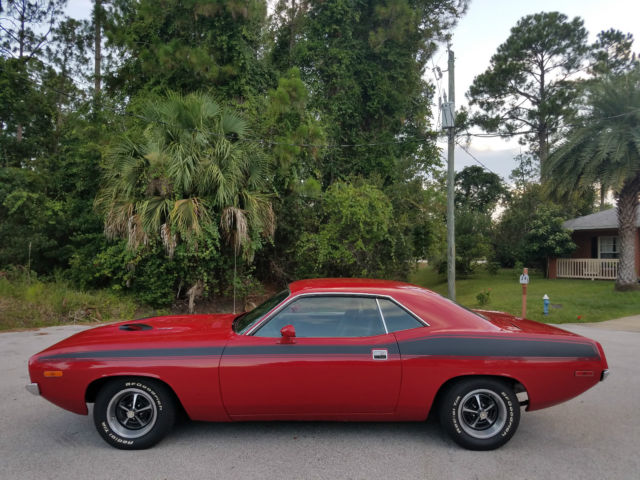 1973 Red Plymouth Barracuda Coupe