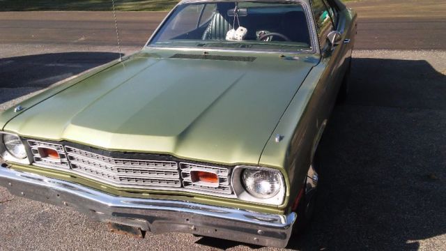 1973 Green Plymouth Duster Coupe