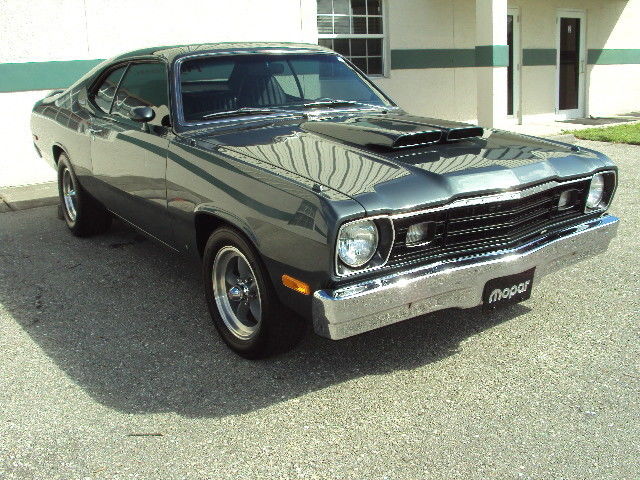 1973 Gun Metal Gray Plymouth Duster Coupe