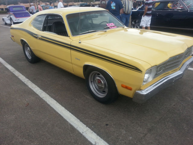 1973 Yellow Plymouth Duster Coupe