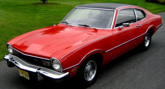 1973 Red Ford Maverick Coupe