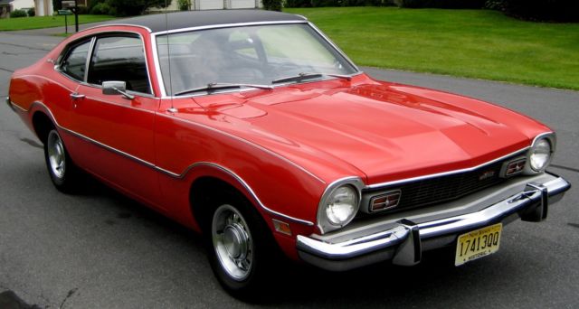 1973 Red Ford Maverick Coupe