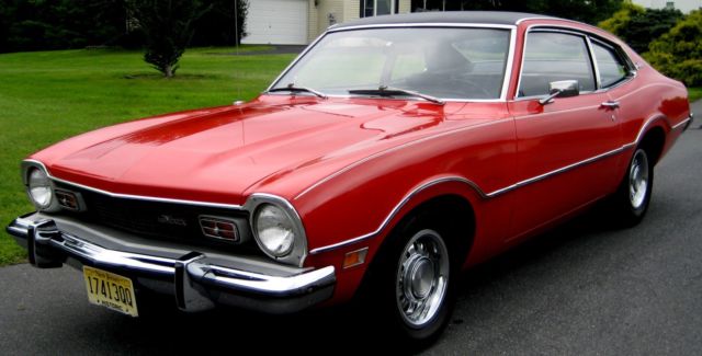 1973 Red Ford Maverick Coupe